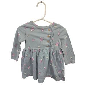 *Bundle Only* Blue Floral Long-sleeved Dress - Carter's - 18mo